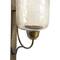Bronze Iron and Glass Traditional Candle Wall Sconce, 17" x 7" x 9"